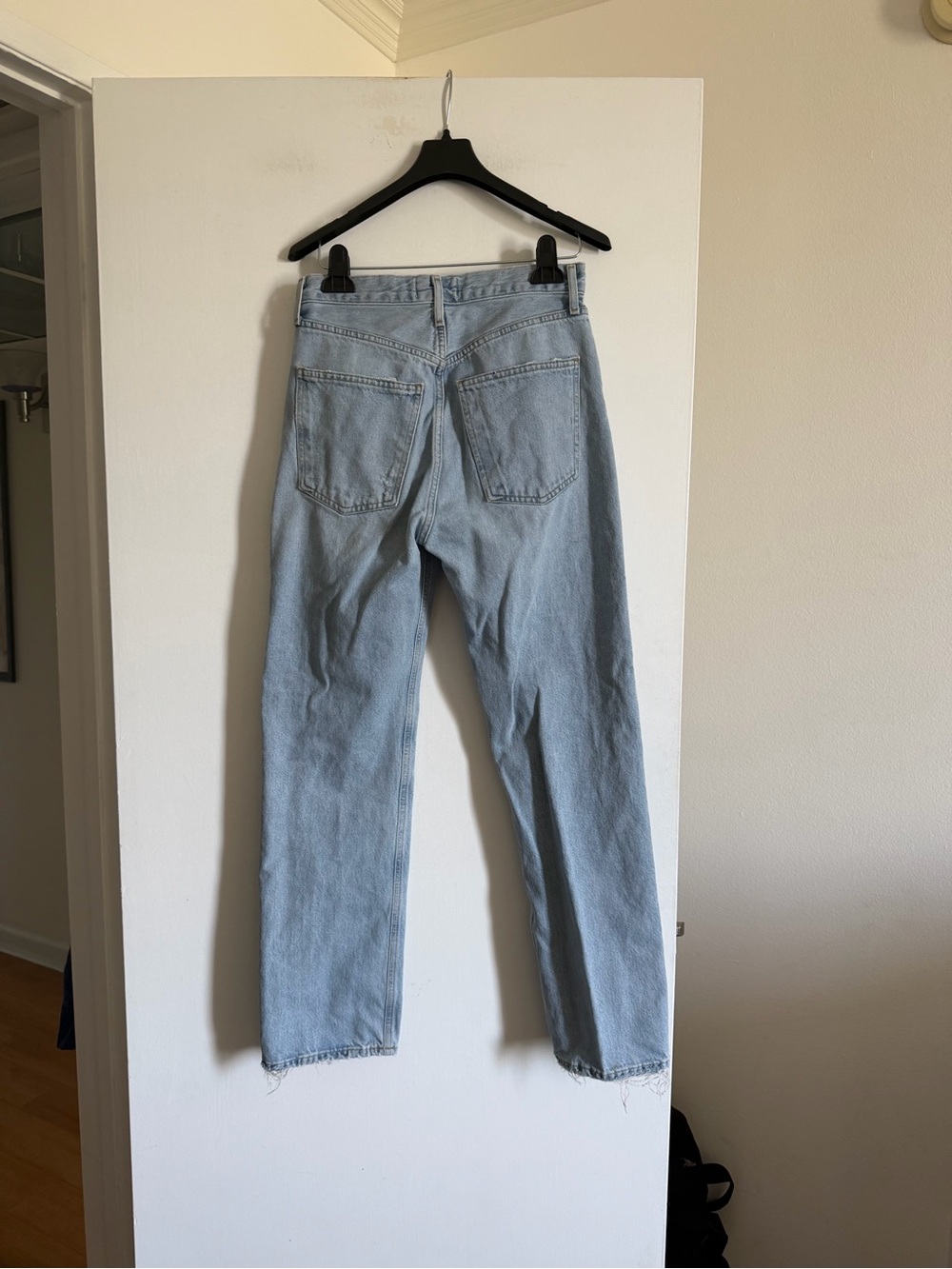 AGOLDE 90’s Pinch Waist Jeans in Focus Lightwash Straight Leg Jean size 26 EUC - Picture 9 of 12